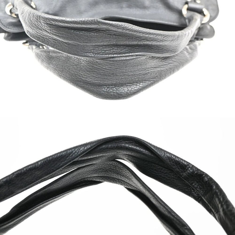 CELINE Logo Bittersweet Hobo Shoulder Tote Hand Bag Leather Black SHW 75RL829 - Picture 14 of 15